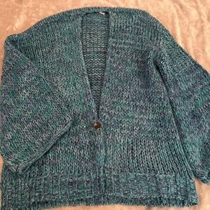 EUC FREE PEOPLE BLUE BELL SLEEVE CARDIGAN SZ XL